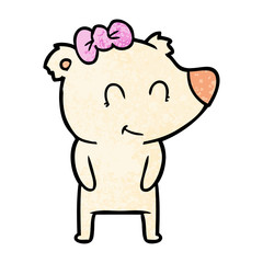 female polar bear cartoon