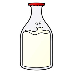 cartoon milk bottle