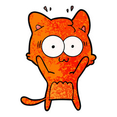 cartoon surprised cat
