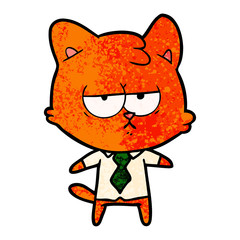 bored cartoon cat