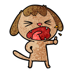 cute cartoon dog barking