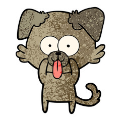 cartoon dog with tongue sticking out