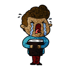 cartoon crying man
