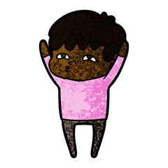 cartoon curious man
