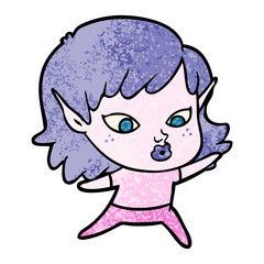 pretty cartoon elf girl