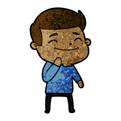 happy cartoon man