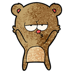 bored bear cartoon