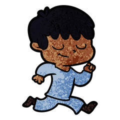Obraz premium cartoon happy boy