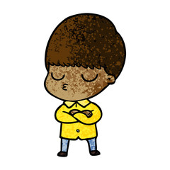 cartoon calm boy