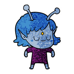 cartoon alien girl