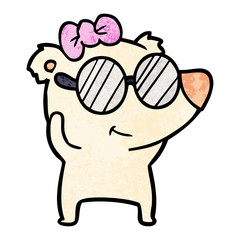 female polar bear cartoon