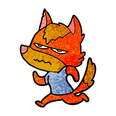 angry fox cartoon character