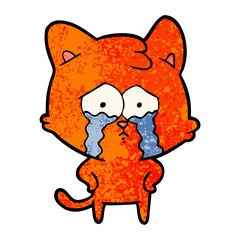 cartoon crying cat