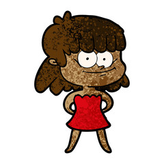 cartoon smiling woman