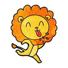happy cartoon lion