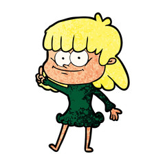 cartoon smiling woman