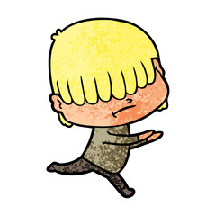 cartoon boy with untidy hair