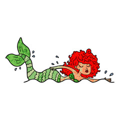 cartoon mermaid