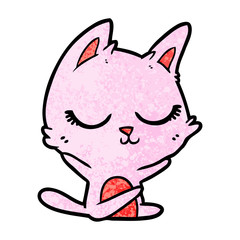 calm cartoon cat
