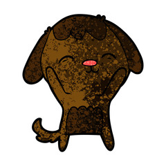 happy cartoon dog