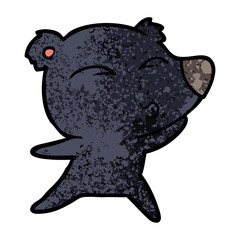 cartoon whistling bear