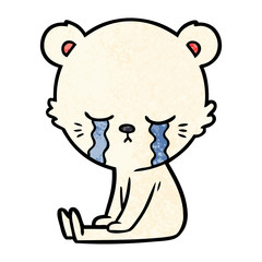 sad little polar bear cartoon