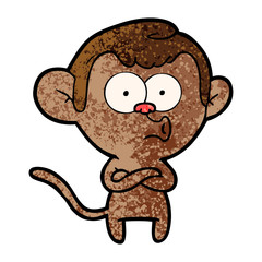 cartoon surprised monkey