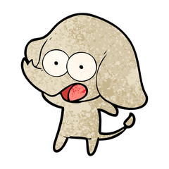 Obraz premium cute cartoon elephant