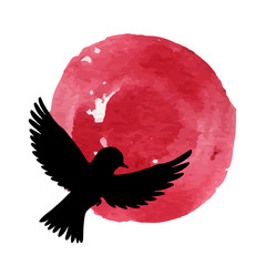 flying bird silhouette