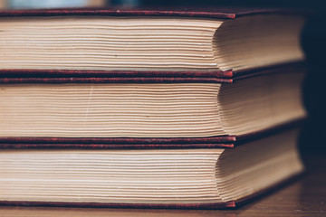 Toned photo of books