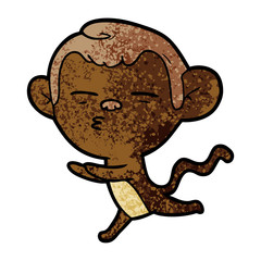 cartoon suspicious monkey