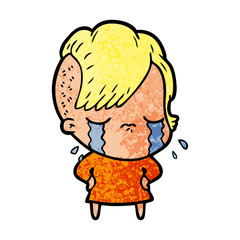 cartoon crying girl