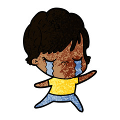 cartoon woman crying