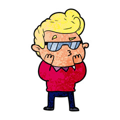 cartoon cool guy