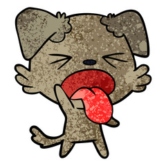 cartoon disgusted dog