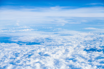 Aerial view of blue sky with clouds