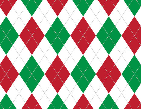 Red And Green Argyle Background