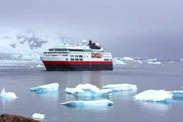 Wandcirkels plexiglas Schiff  in der Antarktis © bummi100