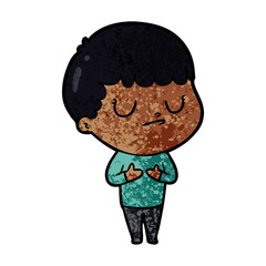 cartoon grumpy boy
