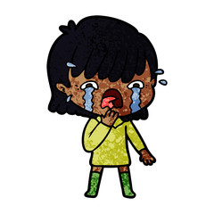 cartoon girl crying