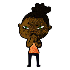 cartoon woman