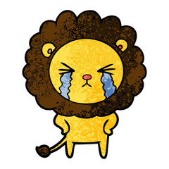 cartoon crying lion