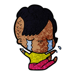 cartoon crying girl