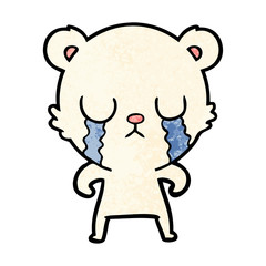sad little polar bear cartoon
