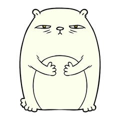 tired polar bear cartoon