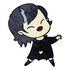 Obraz premium cartoon laughing vampire girl