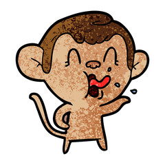 crazy cartoon monkey
