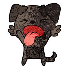 cartoon disgusted dog