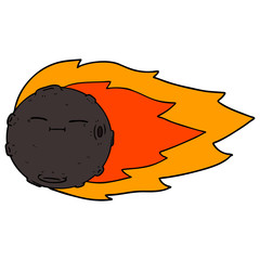 cartoon meteorite