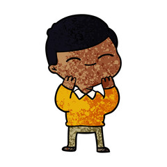 cartoon smiling boy